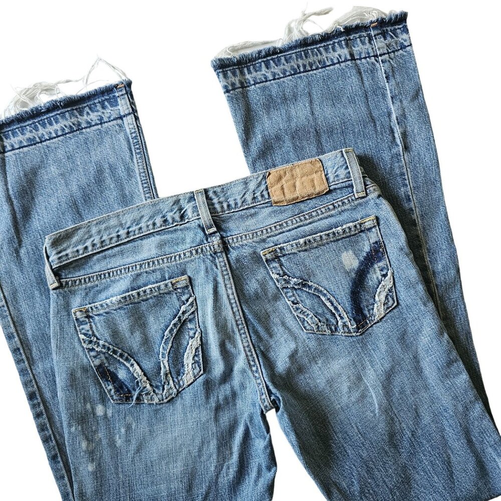 Hollister Girls Teen Distressed Bell Bottom Jean's size 7